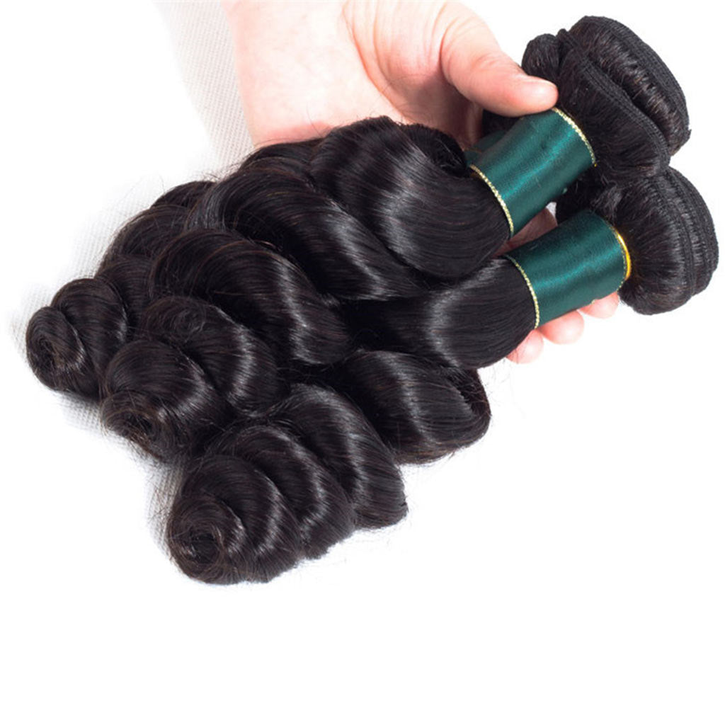 3 Bundles 9A Loose Wave Human Hair Bundles Natural Color - Image 7