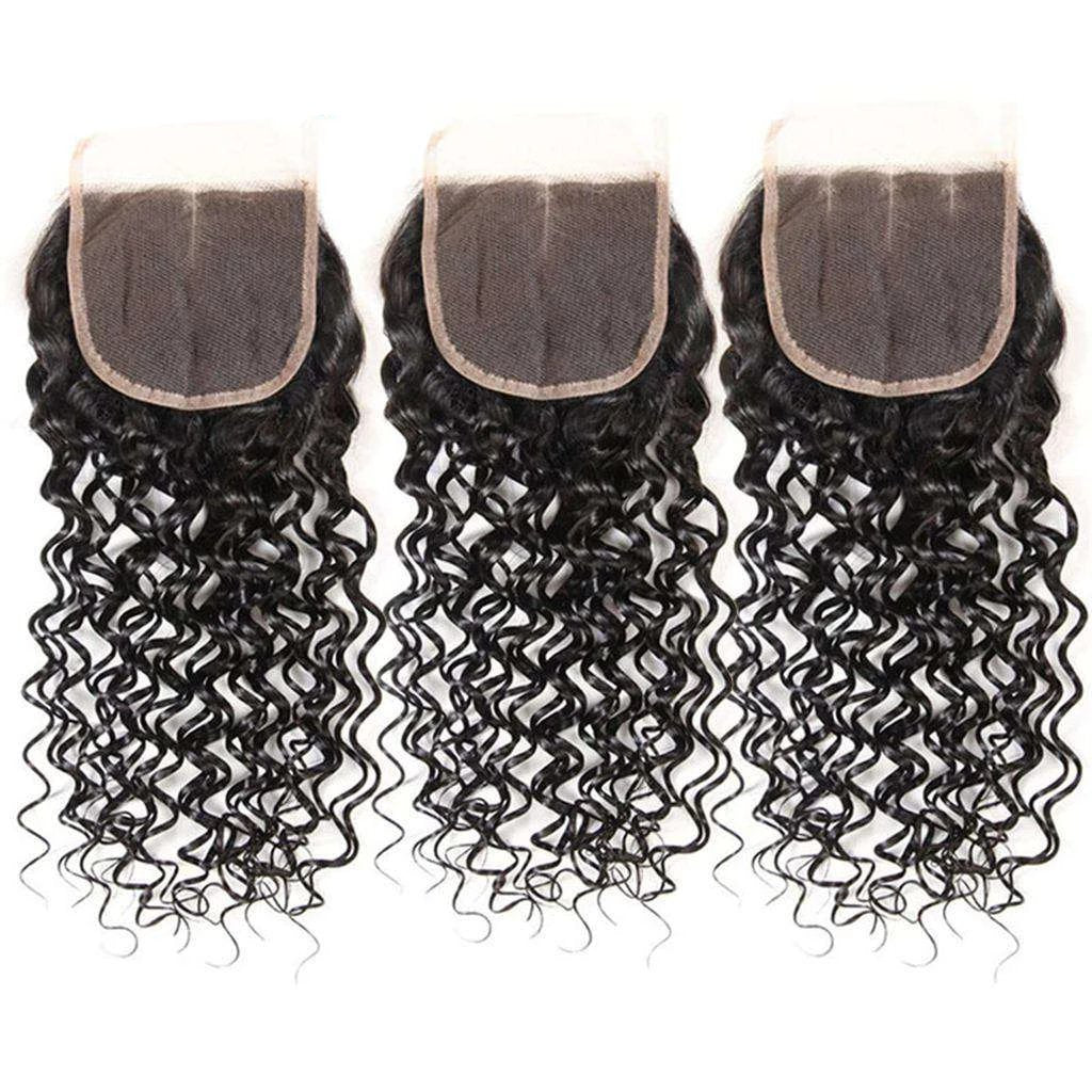 9A Water Wave Virgin Hair 3 Bundles with Closure Natural Color Brazilian Hair - Image 3