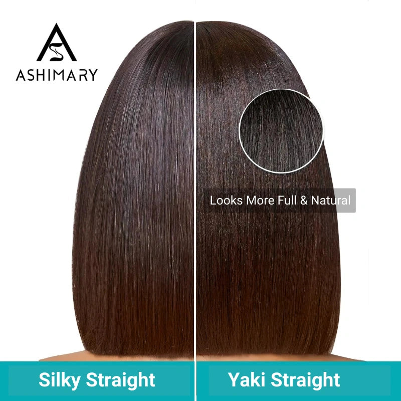 Pull Go 3x1 Minimal Lace Wig Pre-Cut Layers Mocha Brown Ombre Yaki Straight Bob Wig - Image 6